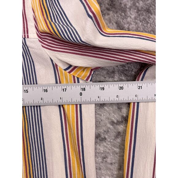 APC Striped Cotton Woven Popover Blouse 34 - Picture 4 of 7
